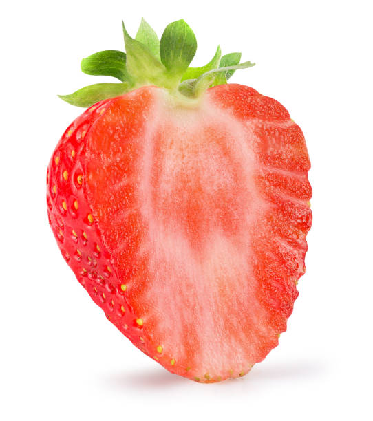 istock half of strawberry isolated on a white background 803699198