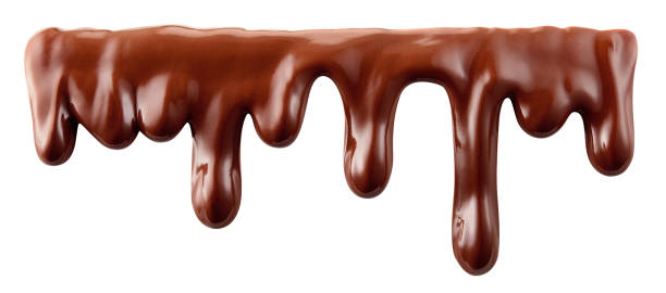 istock Melted chocolate. Stream. Chocolate syrup is dripping isolated on white. With clipping path. 803714386