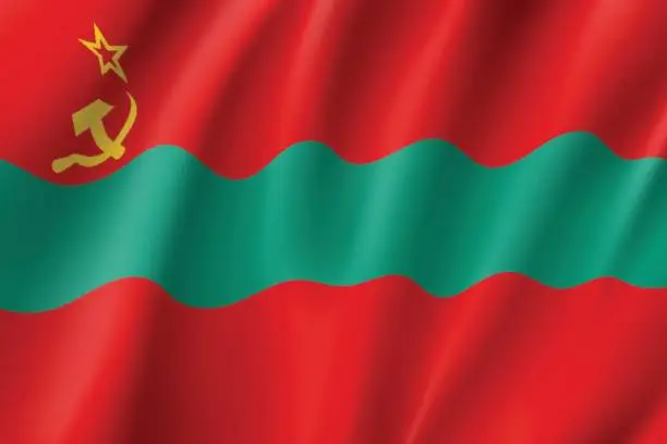 Vector illustration of Transnistria national flag vector illustration