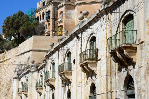 istock Traditional Maltese buildings, Valletta. 803717918