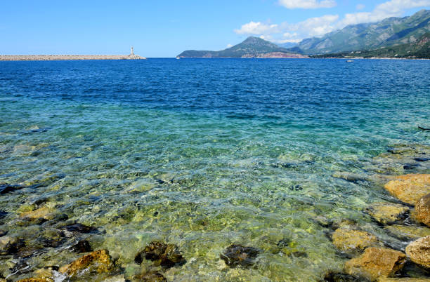 istock Landscape with the mainland and the open sea 803720268