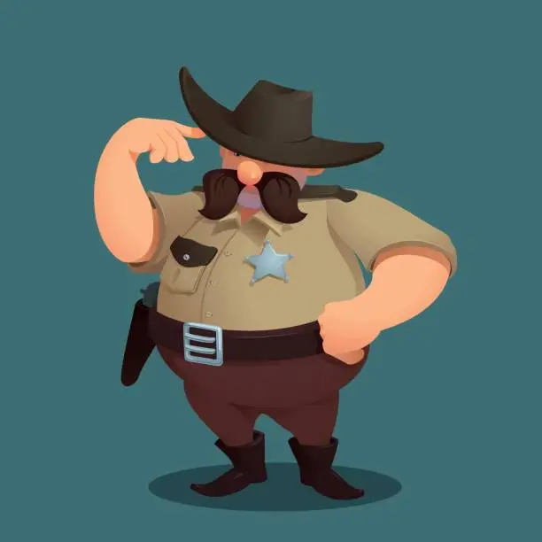 Vector illustration of vector illustration of sheriff