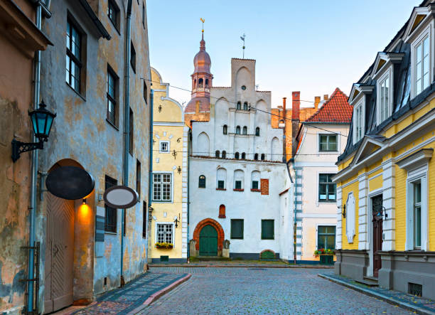 istock Oldest medieval buildings in old Riga 803728796