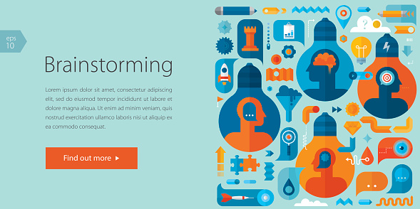 Web Banner Brainstorming Stock Illustration - Download Image Now ...