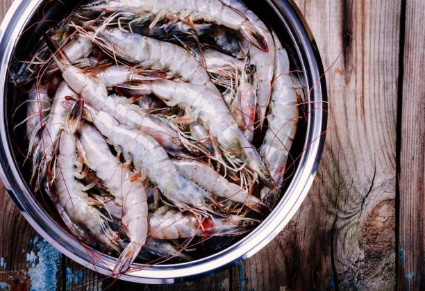 istock Whole fresh raw shrimps seafood 803742612