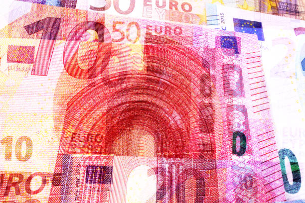 istock Euro Money Banknotes of Different denominations abstract background. 803743208