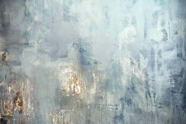grunge muur geschilderd blauw structuur - stenen muur fotos stockfoto's en -beelden