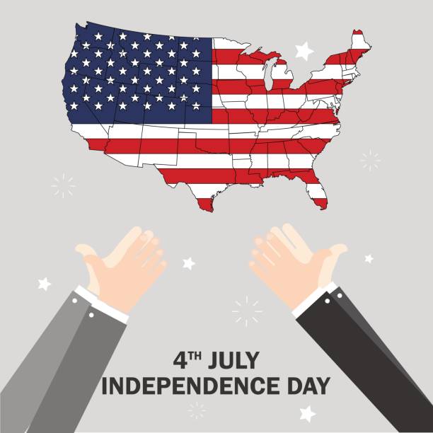 istock The celebration of The Independence Day. Vector illustration. Fourth of July Independence Day of America 803763862