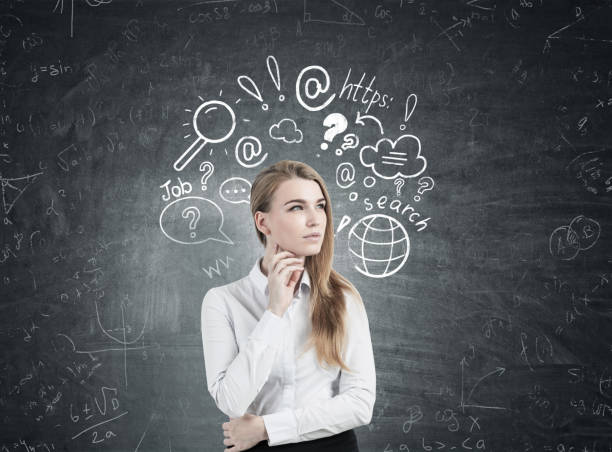 istock Pensive woman and online search 803795542