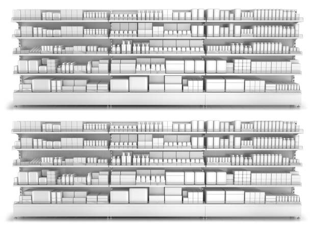 istock Shelves with blank goods in the store 803796040