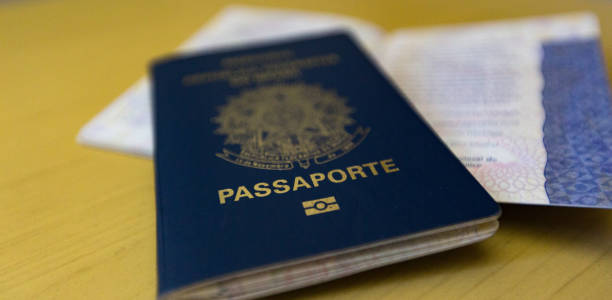 Pasaporte de Brasil - foto de stock
