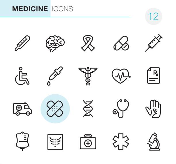ilustrações de stock, clip art, desenhos animados e ícones de healthcare and medicine - pixel perfect icons - pulse trace human heart heart shape healthcare and medicine