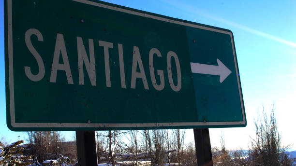 istock Santiago directional sign in Chile 803809426