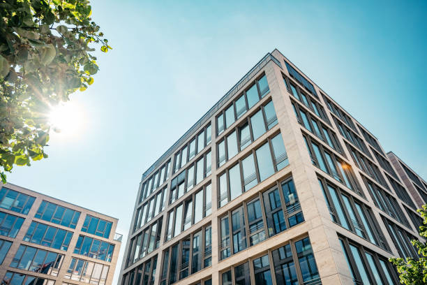 istock modern office buildings in berlin in sunshine 803822322