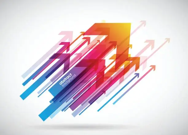 Vector illustration of Abstract arrows background wallpaper.