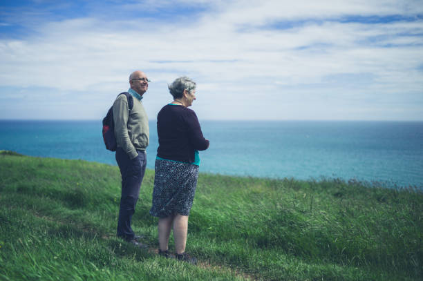 istock Senior couple by the seaside 803842090
