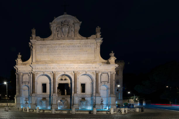 istock Fountain Paola. Rome Night View. 803871552