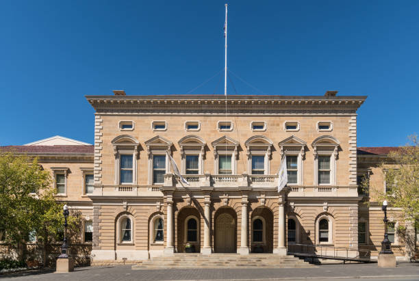 istock Historic Hobart Town Hall, Australia. 803875686