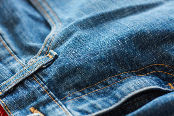 istock Close up of blue jeans 803892240