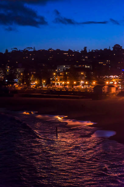 istock Coogee beach and suburb at night, Eastern Suburbs, Sydney, Australia 803916202
