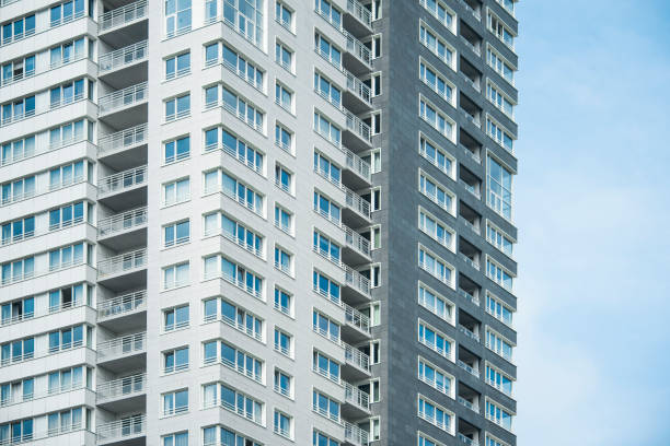 Modern blocks of apartments in Belgium