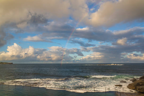 istock Rainbow, Wylies Baths, a tidal pool near Coogee Beach, Eastern Suburbs, Sydney, Australia 803920902
