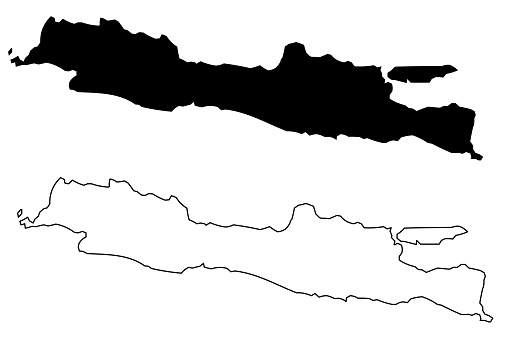 Ilustración de Vector De Mapa De La Isla De Java y más Vectores Libres ...