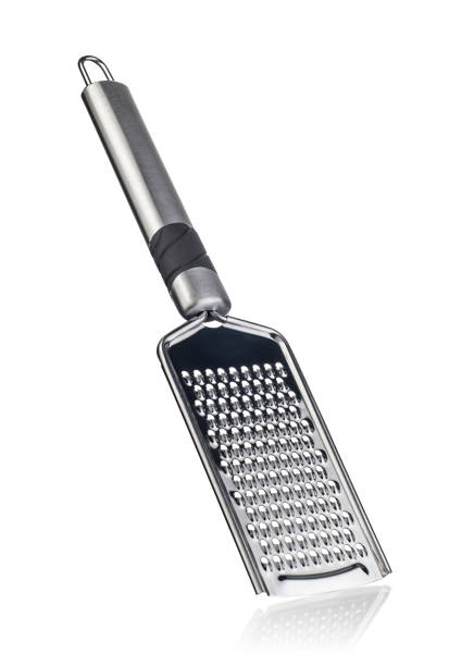 istock Hand stainless steel grater isolated on white background 803943482