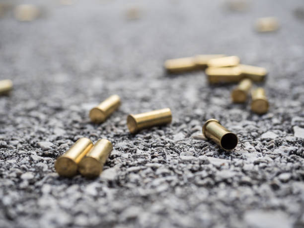 Bullet casings stock photo
