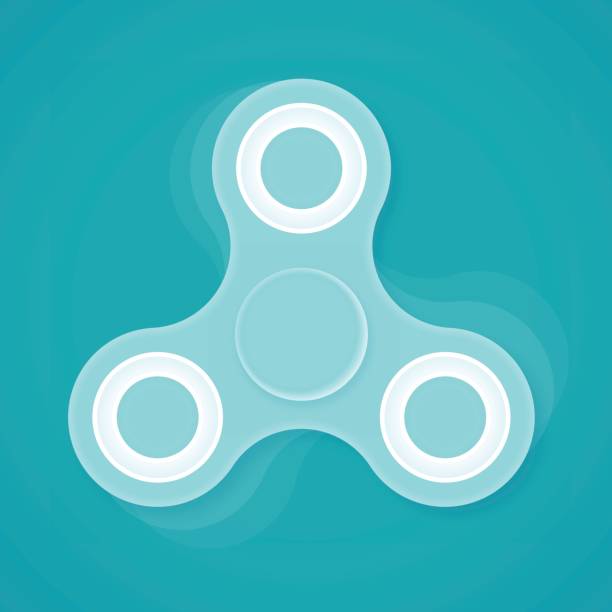 stockillustraties, clipart, cartoons en iconen met zenuwachtig spinner - handspinner