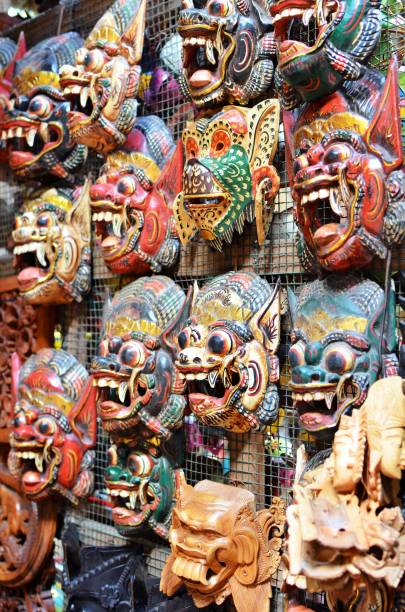 istock Famous masks souvenirs at Ubud Market 803994560