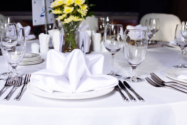 istock Table set for an event party or wedding 804030240