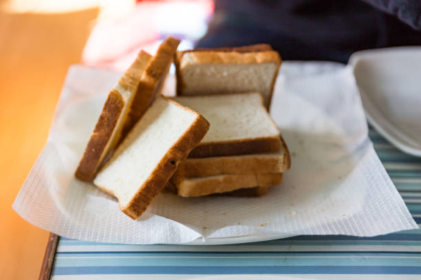 Bread for breakfast in hotel at Lachen. North Sikkim, India.