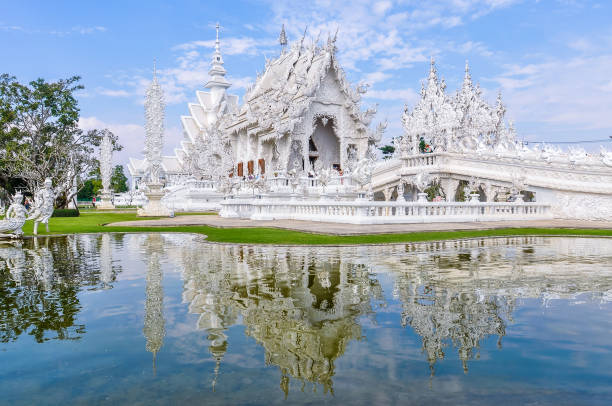 istock Reflection in White Temple near Chiang Rai, Thailand 804040094