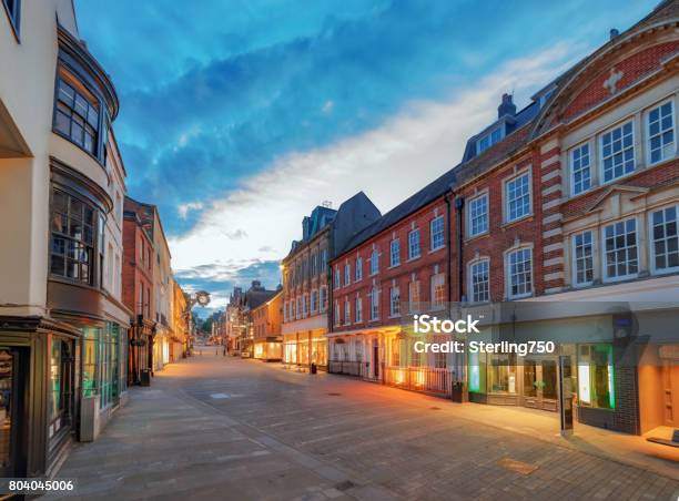 Winchester City Centre In England Stock Photo - Download Image Now - Winchester - England, Street, UK