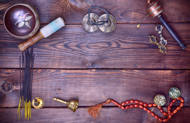 istock Tibetan religious musical subjects for meditation 804064582