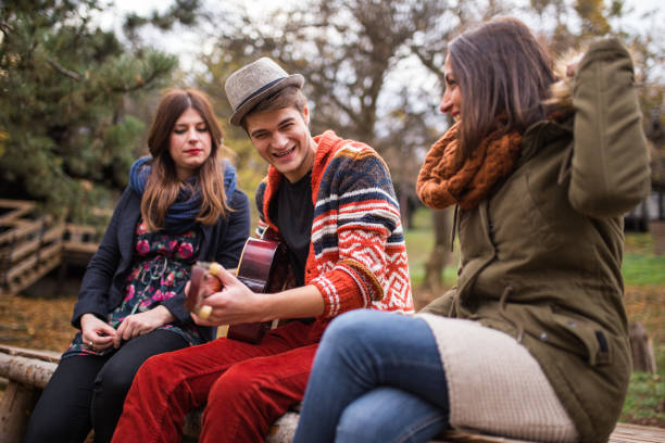 istock Music friends and winter 804075794