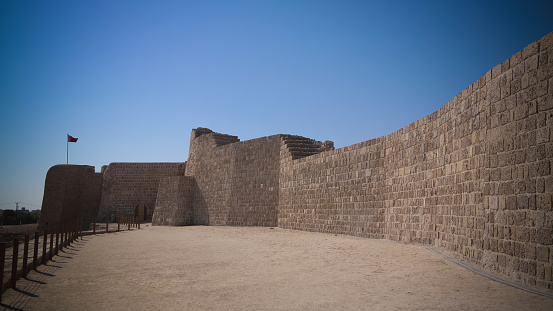 Ruins of Qalat fort near Manama in Bahrain