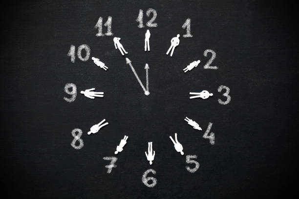 istock clock made of people 804082558