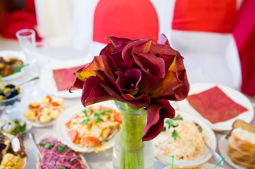 Beautiful wedding bouquet of flowers