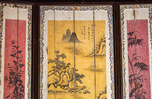 Japanese style background using Japanese paper called chiyogami