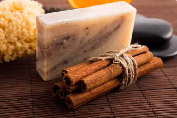 istock Bar of soap with cinnamon and orange 804106930