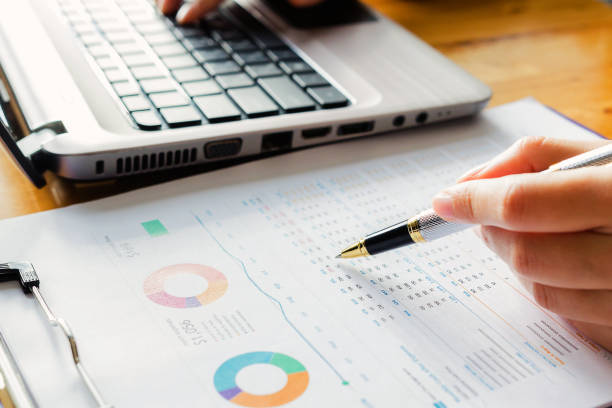 istock Administrator business man financial inspector. 804125500