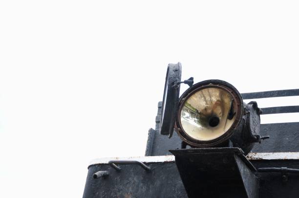 old train front light, The front part of an old steam train