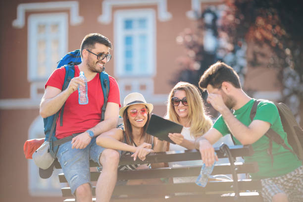 istock Backpackers in the city 804136720