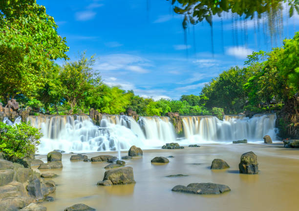 istock Beautiful waterfalls in Ecotourism 804153948