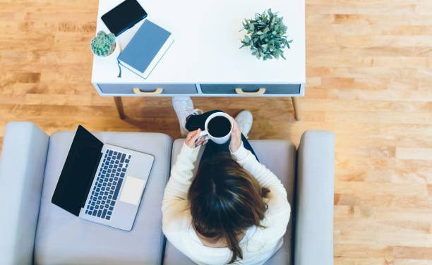 istock Young hispanic woman drinking coffee 804178338