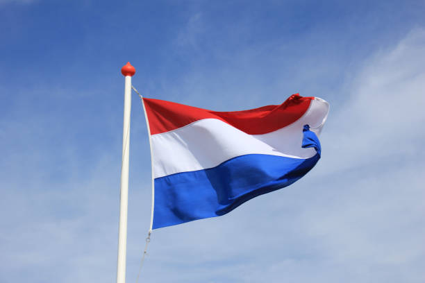 Dutch flag stock photo