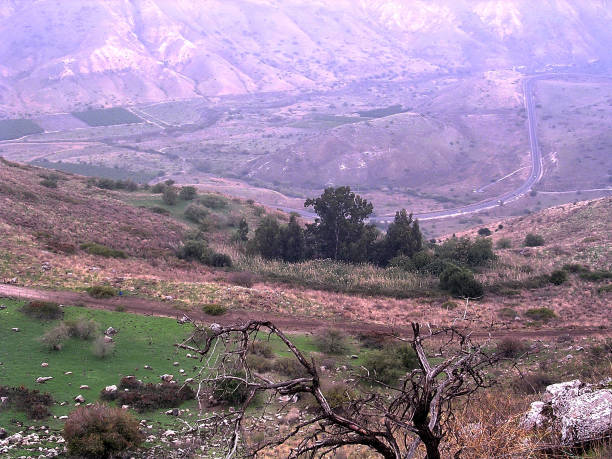 The mountain landscape on the Ramat Ha-Golan, Israel, November 14, 2006