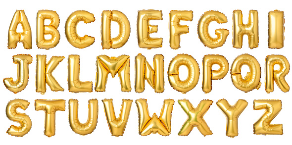 Alfabeto de los globos de oro photo